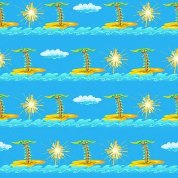 Ongoing vector pattern. The concept of leisure travel. Stock Illustration