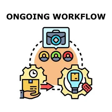 Ongoing workflow process for business development and team operation Stock-Illustration