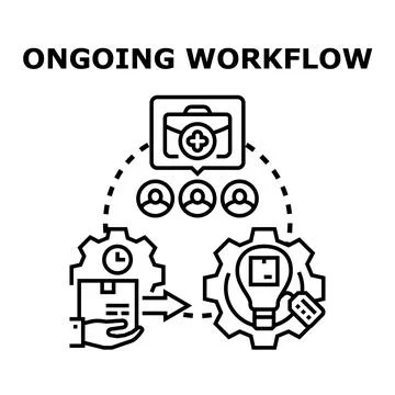 Ongoing workflow process for business development and team operation Stock-Illustration