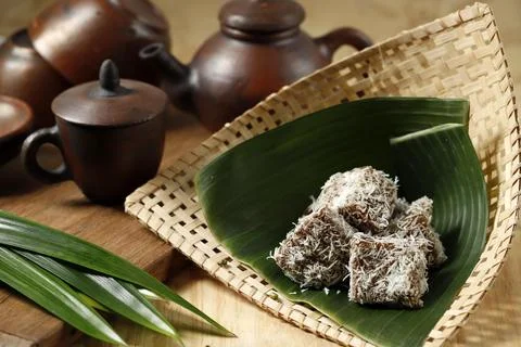 Ongol-ongol, West Java, Indonesia Traditional Snack Made from Sago Flour an.. Stock-Fotos