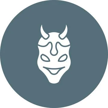 Oni icon vector image. Stock Illustration