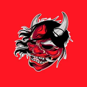 Oni mask Stock Illustration