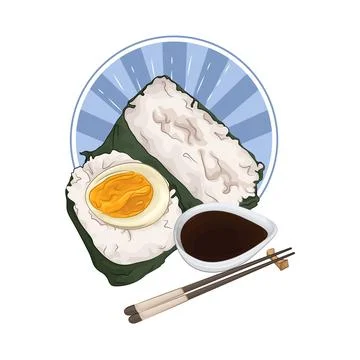 Onigiri Illustration Illustrazione stock