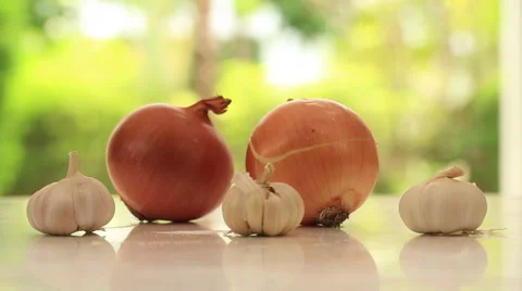 Onion and garlic Stock Footage 51934463