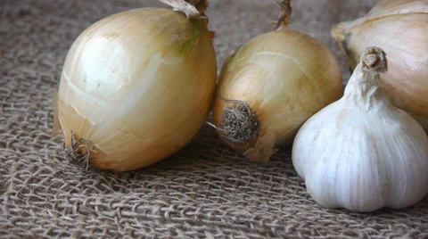 Onion And Garlic Stock Footage 65403685