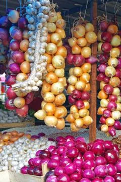 Onion and garlic Stock Photos