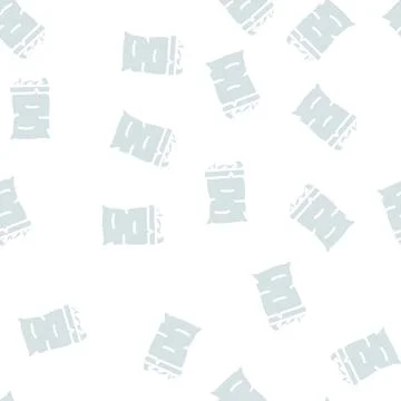 Onion bag glyph vector seamless pattern Stock Illustration