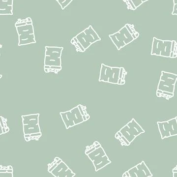 Onion bag line vector seamless pattern Stock Illustration