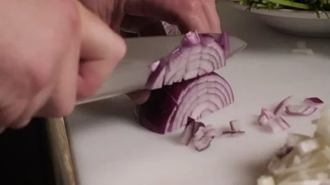 Onion chopped and diced Stock Footage 272810009