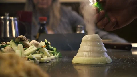 Onion Cone Fire Stock Footage 112669436