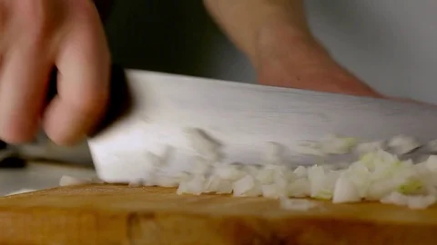 Onion cut 3 Stock Footage 74834888
