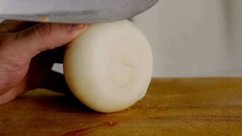 Onion cut Stock Footage 74835801