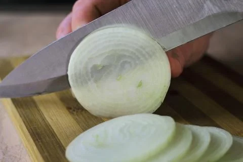 Onion cut Stock Photos