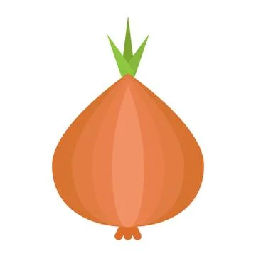 Onion flat icon, vegetable and diet Illustrazione stock