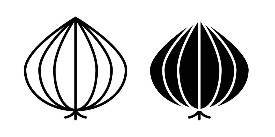 Onion icon Illustration set. Vector Eps10 for apps Stock Illustration