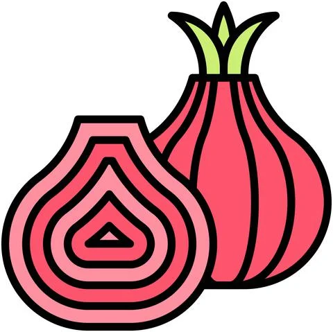Onion icon, Passover related vector illustration Stock Illustration