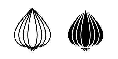 Onion icon vector art Illustrations Stock Illustration
