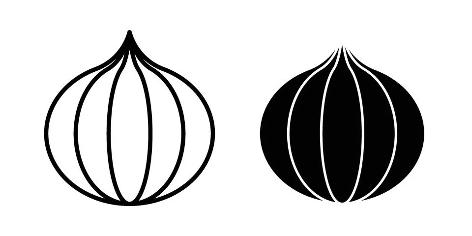 Onion icon vector design illustrations Stock Illustration