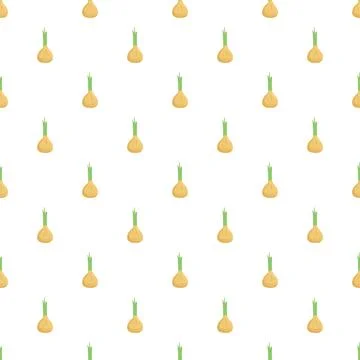 Onion pattern creating a seamless food background Illustrazione stock