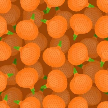 Onion pattern seamless. Onions background. vegetable texture. Cartoon style v 스톡 일러스트
