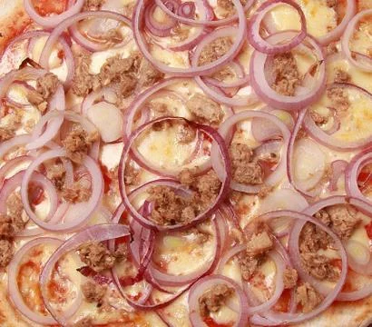 An onion pizza background Stock Photos