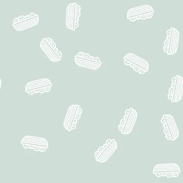 Onion plate line vector seamless pattern Stock Illustration