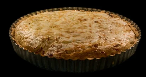 Onion Quiche Baking Time Lapse Stock Footage 106467308