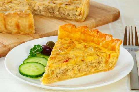 Onion quiche Stock Photos