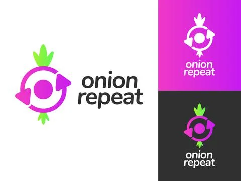 Onion Repeat Logo Stock Illustration
