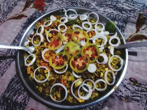 Onion ring breakfast Stock Photos