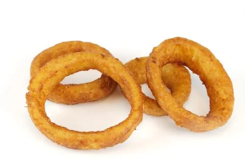 Onion ring isolated on white background Stock Photos