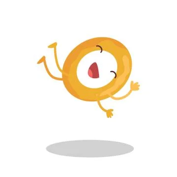 Onion Ring Vector Illustration in Flat Design Illustrazione stock