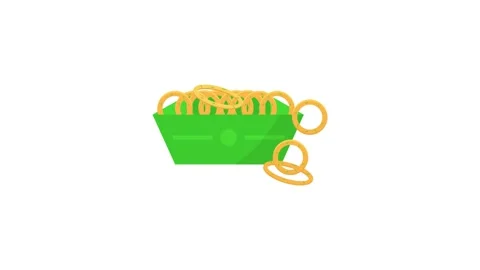 Onion rings icon animation for motion graphics. Foods and Drinks Icons Stock Footage 147990725