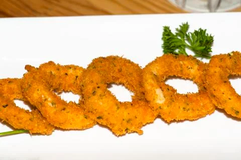 Onion rings Foto stock