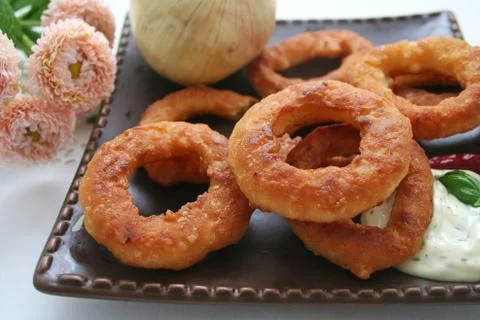 Onion rings Stock Photos