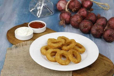 Onion rings Stock Photos