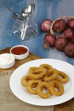Onion rings Stock Photos