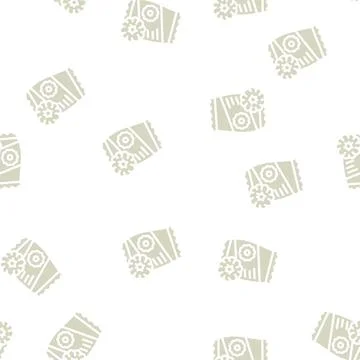 Onion rings snack glyph vector seamless pattern イラスト素材