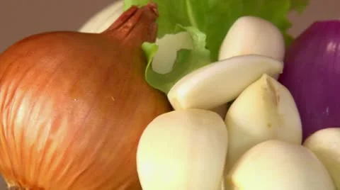 Onion, rotate, closeup Stock Footage 10721406