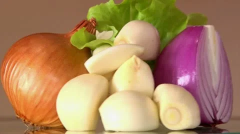 Onion, rotate Stock Footage 10721350