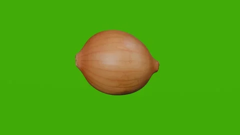 The onion rotates on the green screen. 4k frames Vídeo Stock 279080230