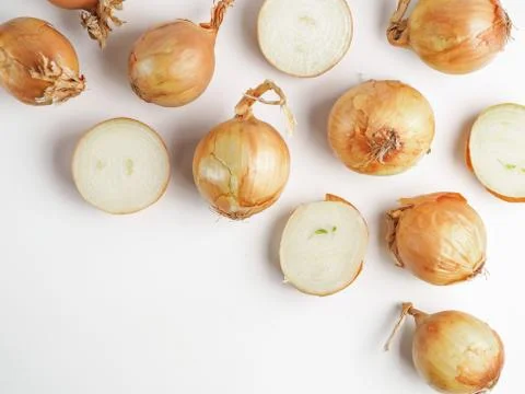 Onion seamless pattern isolated on white 스톡 사진