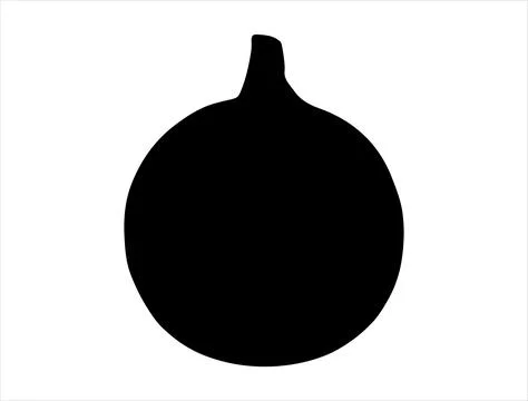 Onion silhouette vector art Stock Illustration