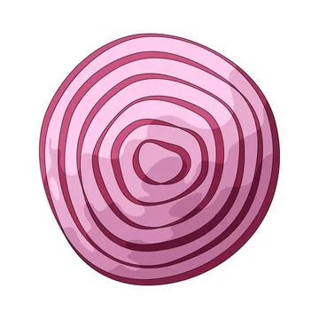 Onion slice illustration Stock Illustration