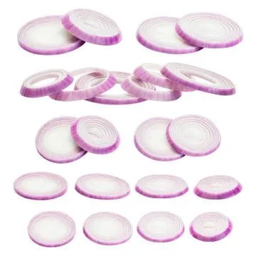 Onion slice isolated Stock Photos
