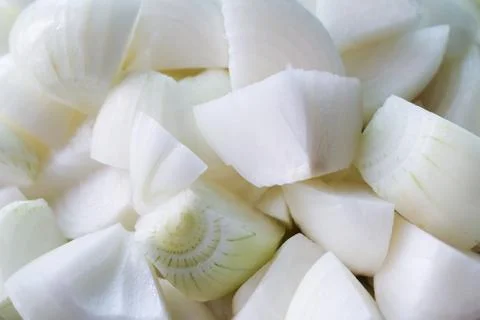 Onion slices Foto stock