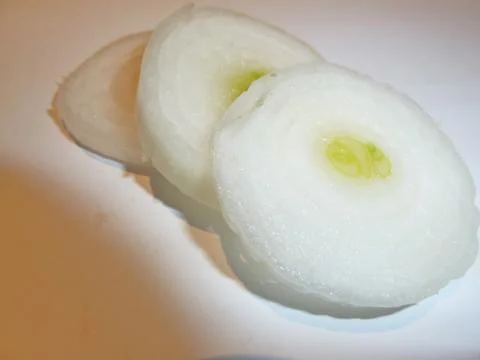 Onion slices Stock Photos