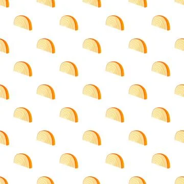 Onion slices seamless pattern on white background 스톡 일러스트