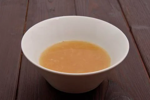 Onion soup on a table Foto stock