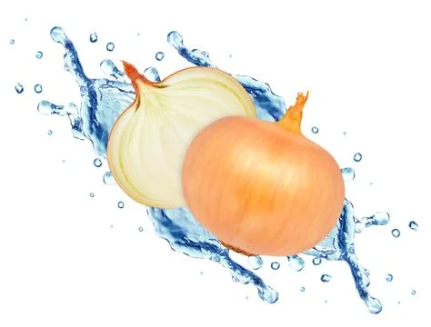 Onion splash Stock Photos